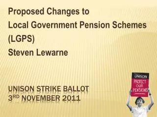 UNISON strike ballot 3 rd November 2011