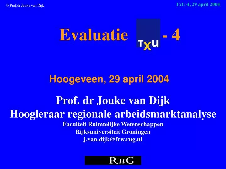evaluatie 4 hoogeveen 29 april 2004