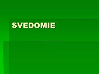 svedomie