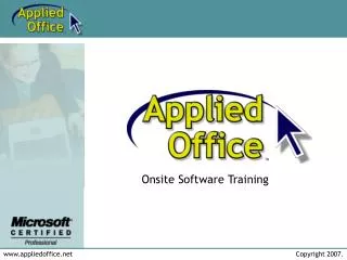 Onsite Software Training