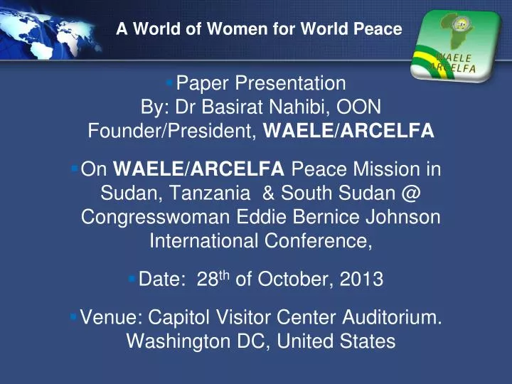 a world of women for world peace