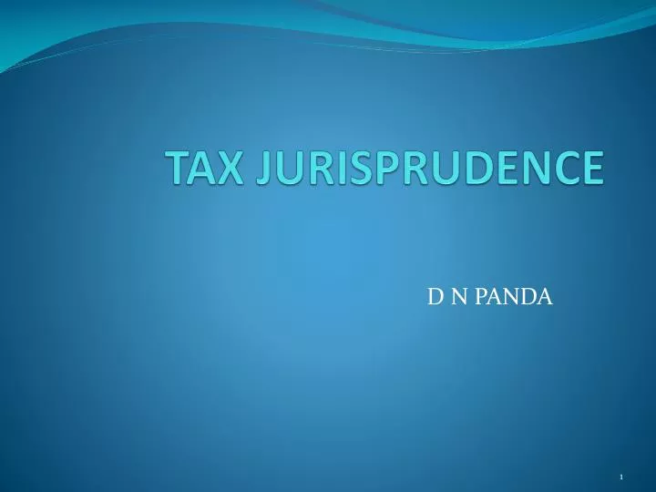tax jurisprudence