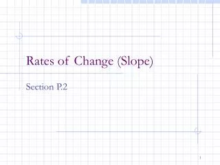 rates of change slope