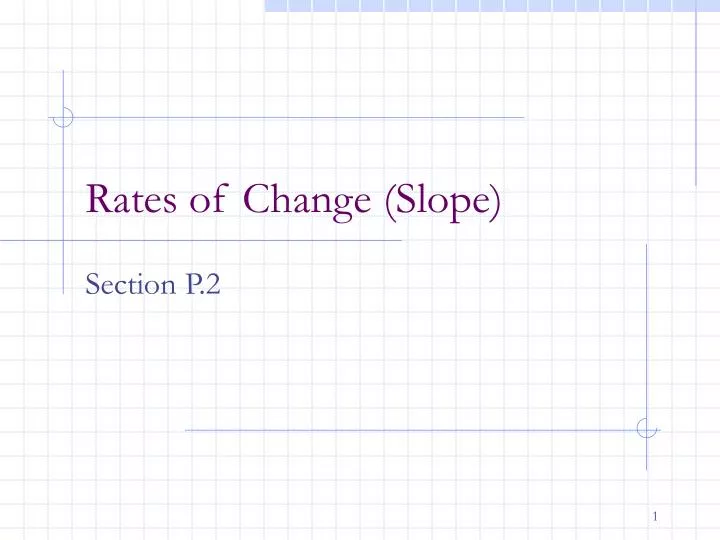 rates of change slope