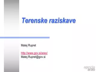 terenske raziskave