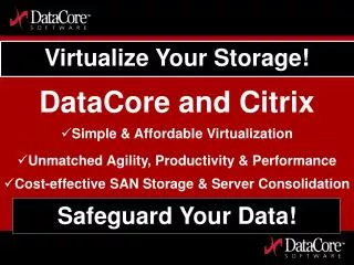 Virtualize Your Storage!