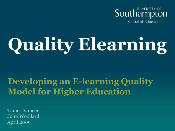 quality elearning