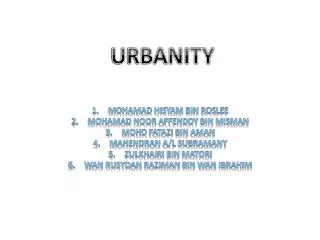 URBANITY