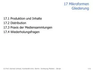 17 mikroformen gliederung