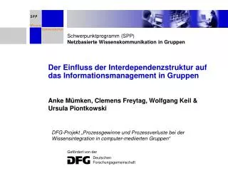 der einfluss der interdependenzstruktur auf das informationsmanagement in gruppen