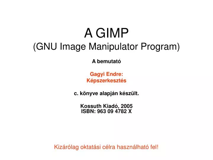 a gimp gnu image manipulator program