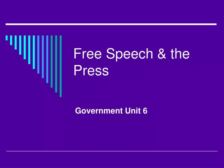 free speech the press