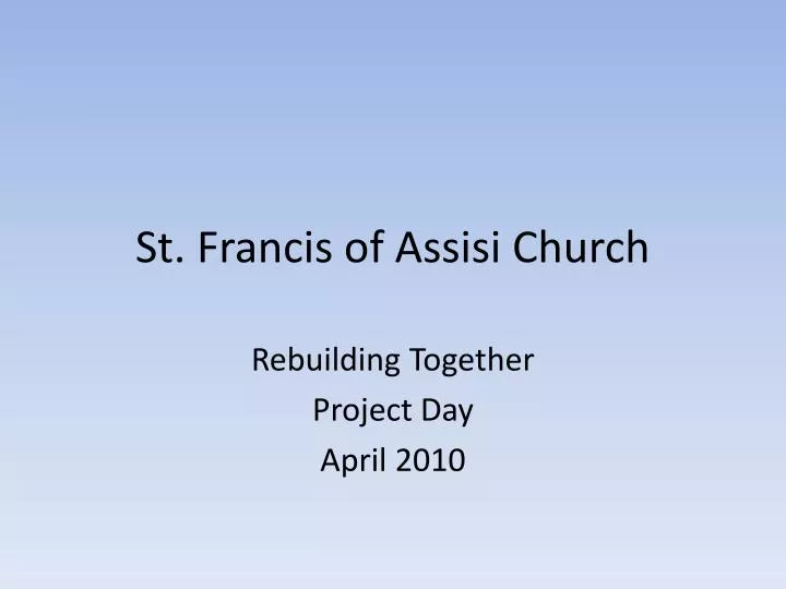 st francis of assisi church