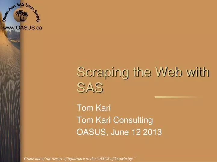 scraping the web with sas
