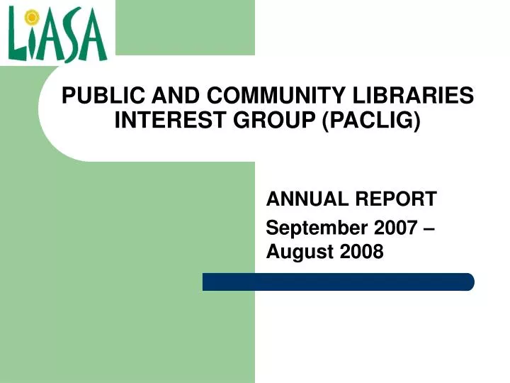 public and community libraries interest group paclig