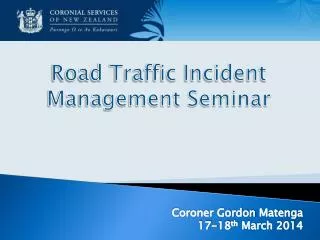 Road Traffic Incident Management Seminar