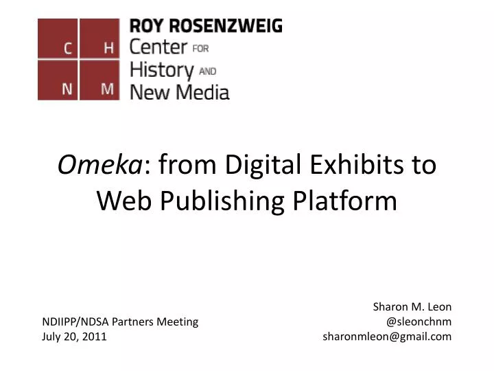 omeka from digital exhibits to web publishing platform