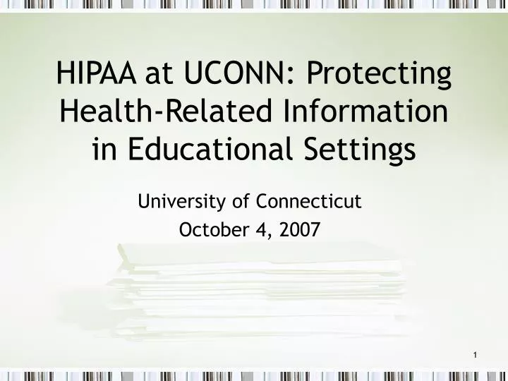 hipaa at uconn protecting health related information in educational settings