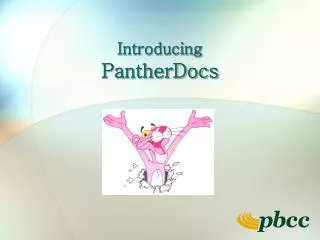 Introducing PantherDocs