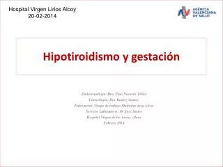 hipotiroidismo y gestaci n