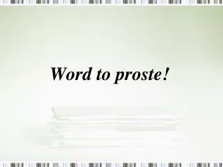 word to proste