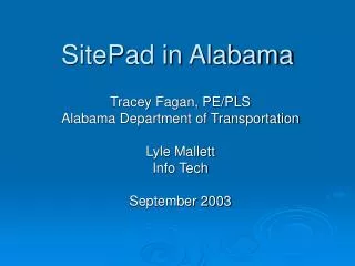 SitePad in Alabama