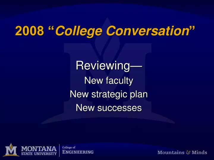 2008 college conversation