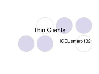 thin clients