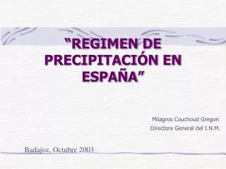 regimen de precipitaci n en espa a