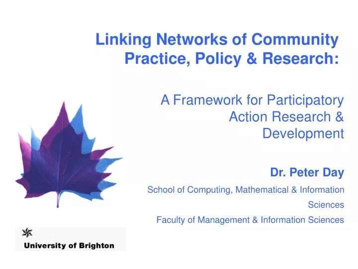 linking networks of community practice policy research