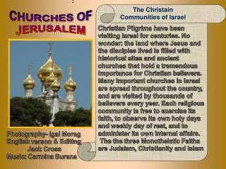 The Christain Communities of Israel