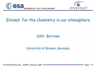 John Burrows University of Bremen, Germany
