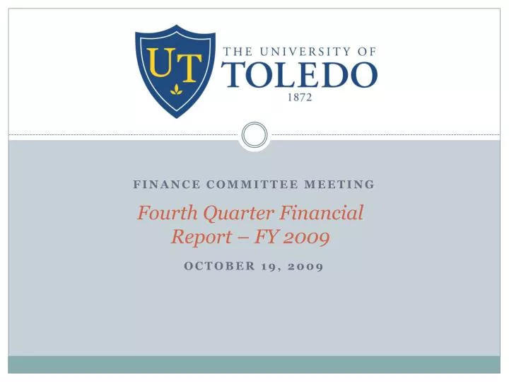 fourth quarter financial report fy 2009