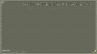Service Relationships &amp; Dep endencies