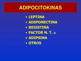 adipocitokinas