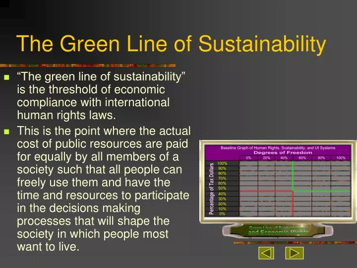 the green line of sustainability