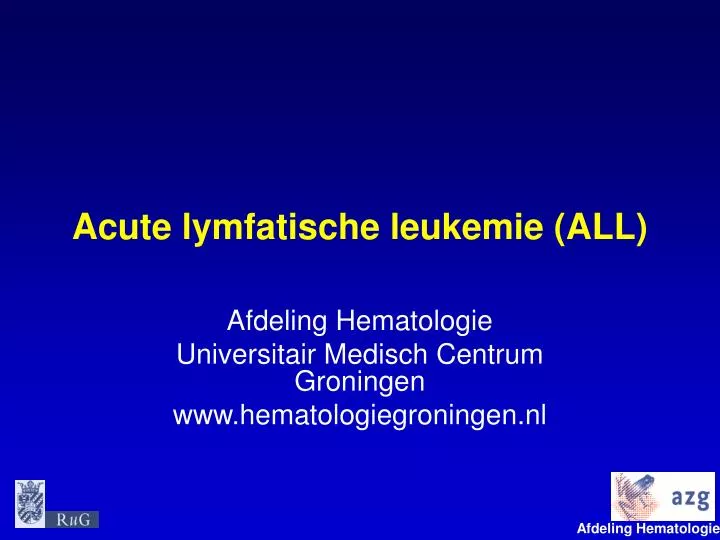 acute lymfatische leukemie all