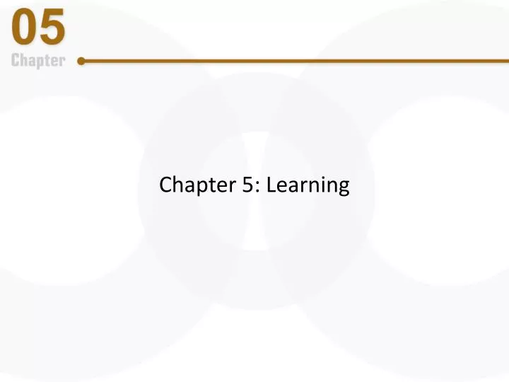 chapter 5 learning