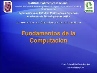 fundamentos de la computaci n