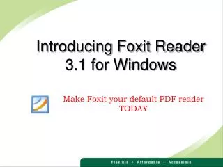 Introducing Foxit Reader 3.1 for Windows