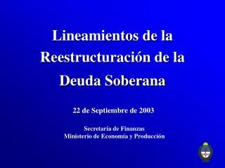 lineamientos de la reestructuraci n de la deuda soberana