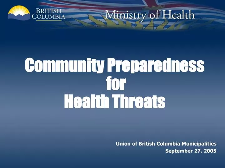 community preparedness for health threats