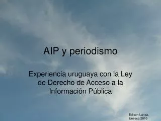 experiencia uruguaya con la ley de derecho de acceso a la informaci n p blica