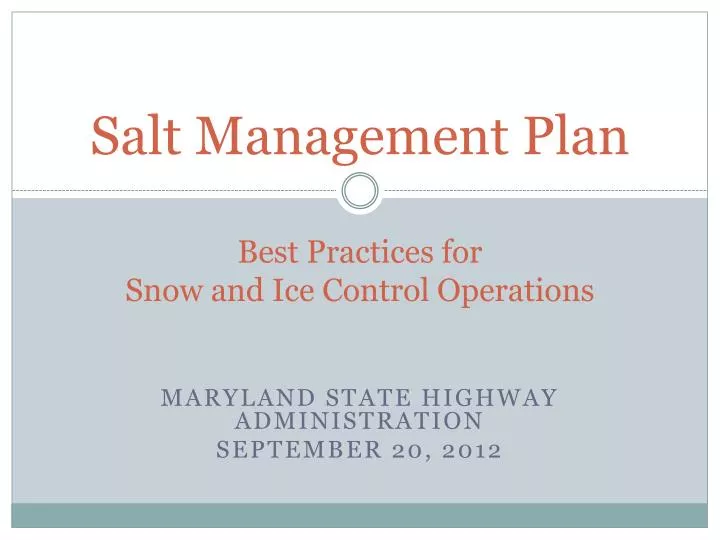 salt management plan best practices for snow and ice control operations