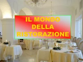 IL MONDO DELLA RISTORAZIONE