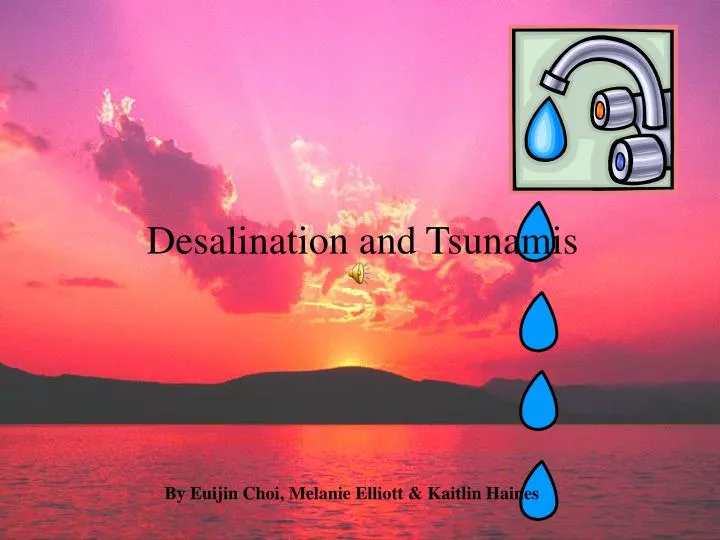 desalination and tsunamis