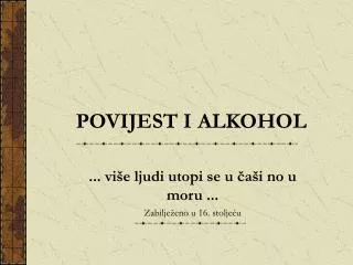 povijest i alkohol