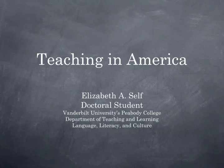 teaching in america