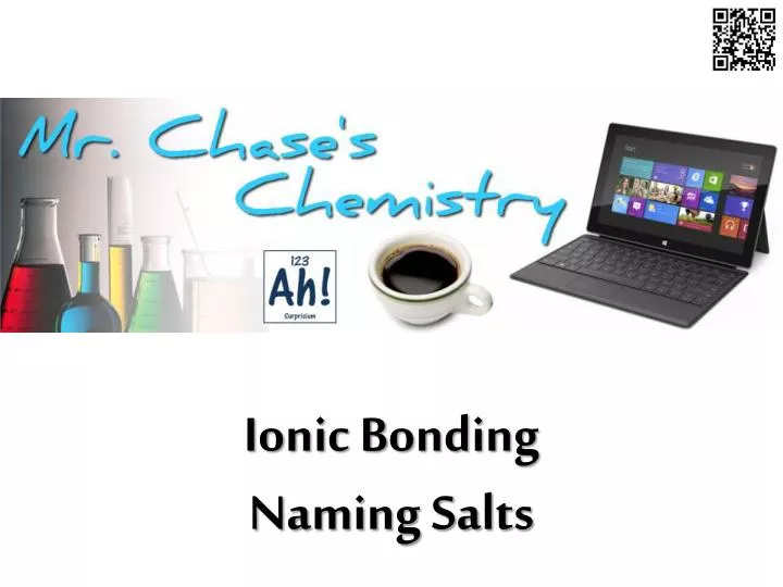 ionic bonding naming salts