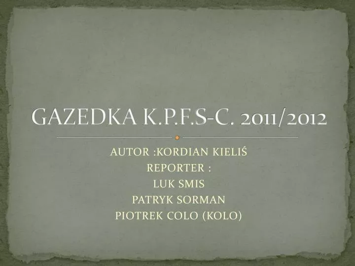 gazedka k p f s c 2011 2012